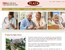 Tablet Screenshot of plazahealthandrehab.com